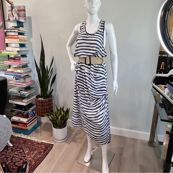 Summer Breeze Striped Viscose Maxi Tank Dress - Picture 3 of 16